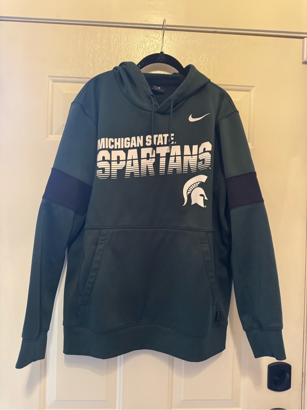 Nike Green Michigan State Spartans Hoodie with White Logo